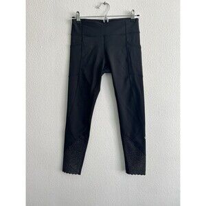 Lululemon Tight Stuff Tight II 25” Size 6 Black Reflective Luxtreme